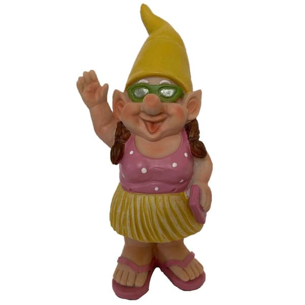 Santa's Workshop 8in. Beach Girl Gnome - image 