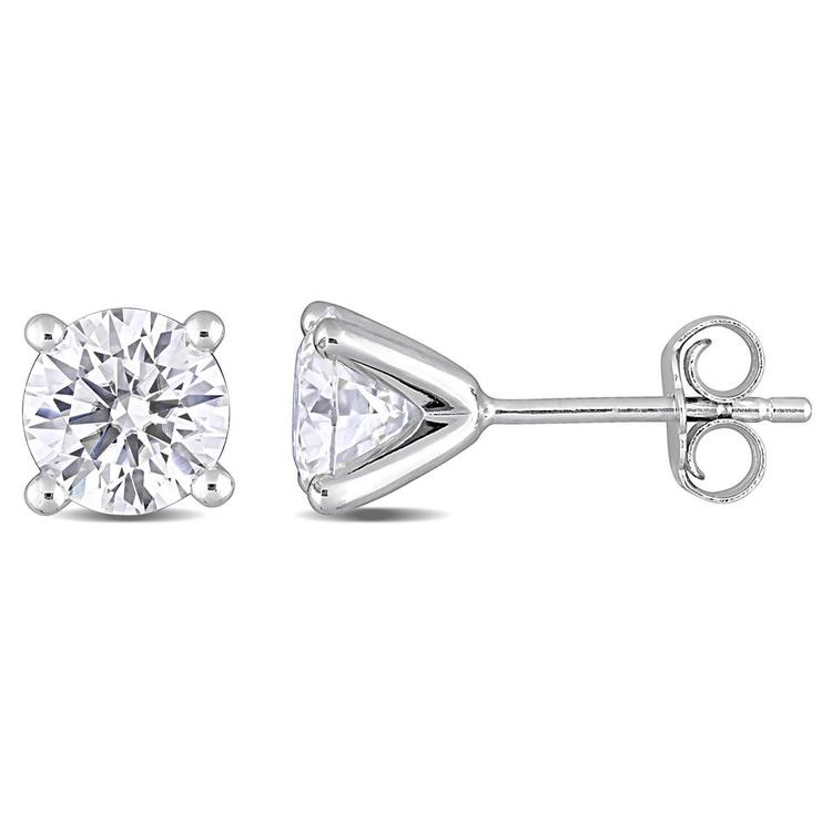 Sterling Silver 2ctw. Dew Moissanite Stud Earrings