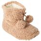 Womens Capelli New York Berber Bootie Slippers with Poms - image 1