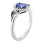 Gemstones Classics&#8482; Sterling Silver Tanzanite & White Topaz Ring - image 2