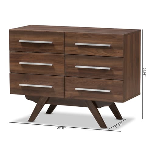 Baxton Studio Auburn 6 Drawer Dresser