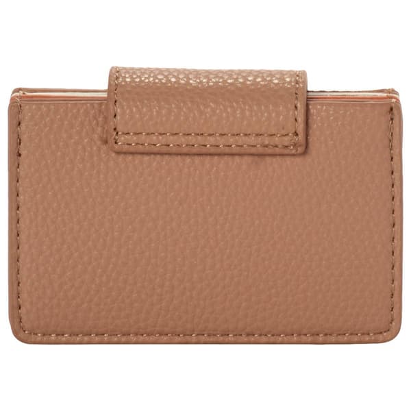 Womens Tahari Clinton Solid Pebble Accordion Card Case Wallet