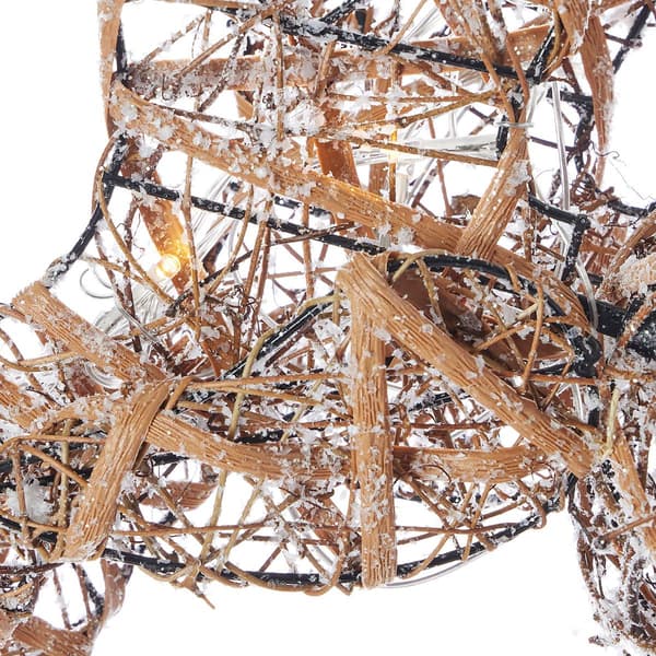 Seasonal LLC 32in. Natural Rattan Sitting Reindeer