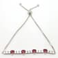 Gianni Argento Silver Garnet & Cubic Zirconia Heart Bracelet - image 1