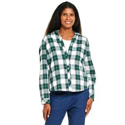 Plus Size Hasting & Smith Long Sleeve Plaid Flannel - Rainforest