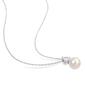 Gemstone Classics&#8482; Freshwater Pearl & White Sapphire Pendant - image 3