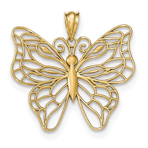Gold Classics&#40;tm&#41; 14kt. Large Butterfly Pendant - image 