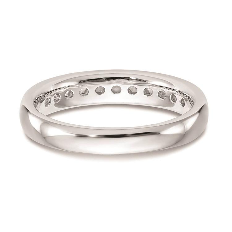 Pure Fire 14kt. White Gold Lab Grown 11-Stone Channel Band