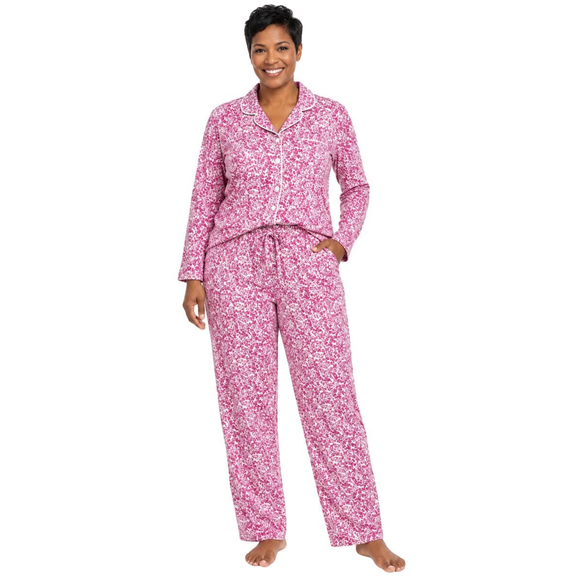 Petite Carole Hochman Floral Long Sleeve Pajama Set