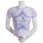 Juniors No Comment Star Mesh Graphic Baby Tee - image 1