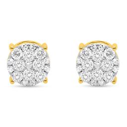 Nova Star® Gold Over Silver 2ctw. Lab Grown Diamond Earrings