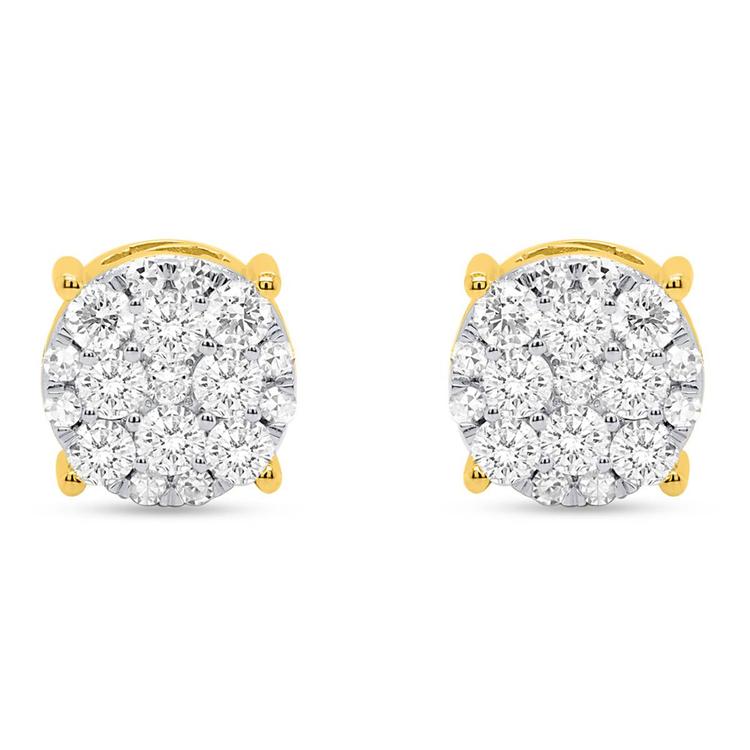 Nova Star® Gold Over Silver 2ctw. Lab Grown Diamond Earrings