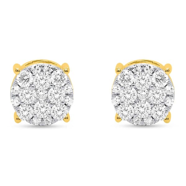 Nova Star® Gold Over Silver 2ctw. Lab Grown Diamond Earrings