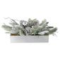 Northlight Flocked Berries Pinecones and Foliage Decorative Box - image 1