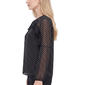 Womens NY Collection Long Sleeve Tie Neck Dot Blouse - image 3