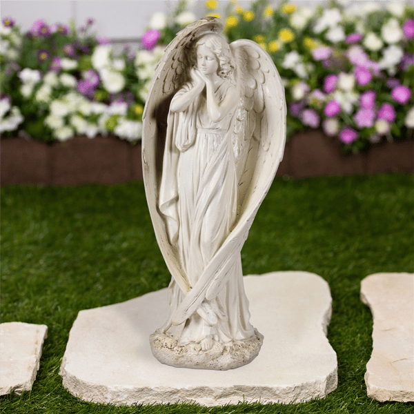 Northlight Standing Angel with Wings Outdoor Garden Statue - image 