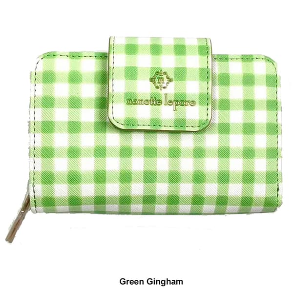 Womens Nanette Lepore Lucie Zip Back Wallet - Gingham