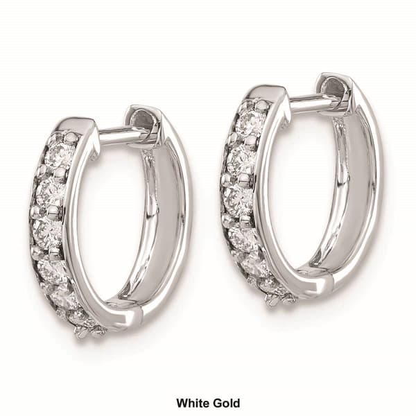 Pure Fire 14kt. Gold 1/4ctw. Lab Grown Diamond Hoop Earrings