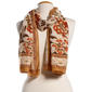 Womens Renshun Floral Oblong Scarf - Rust - image 1