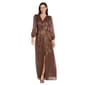 Petite R&M Richards Long Sleeve Crinkle Wrap Evening Dress - image 2