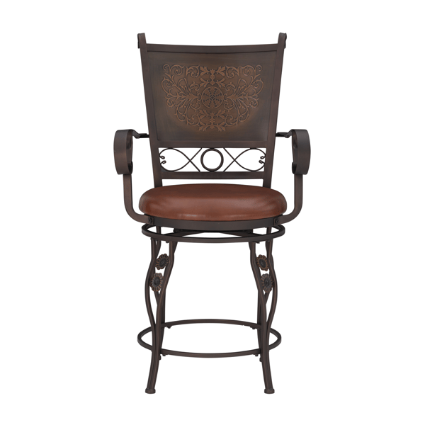 Linon Home Decor Beatrix Big & Tall Armed Counter Stool