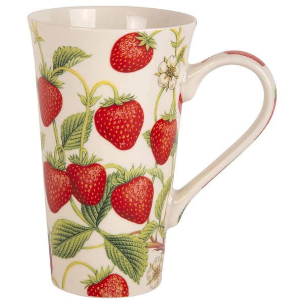 Home Essentials Strawberry Chintz Latte Mug - image 
