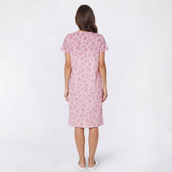 Womens Laura Ashley® Short Sleeve Floral Scoop Neck Nightgown