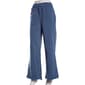 Juniors Derek Heart Fold Over Waist Wide Leg Fleece Sweatpants - image 1
