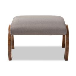 Baxton Studio Sandrine Wood Ottoman
