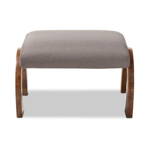 Baxton Studio Sandrine Wood Ottoman