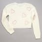 Girls &#40;7-16&#41; No Comment Long Sleeve Braided Hearts Sweater - image 1