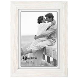 Malden White Wash Linear Frame - 5x7
