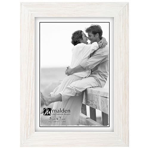 Malden White Wash Linear Frame - 5x7 - image 