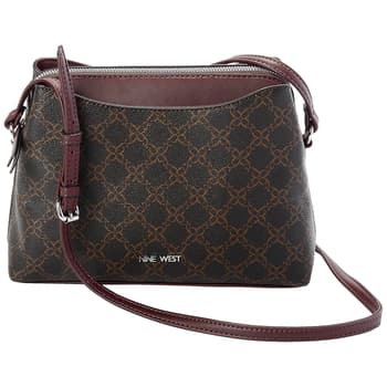 Nine West Calandra Mini Dome Crossbody with Logo Brown Multi