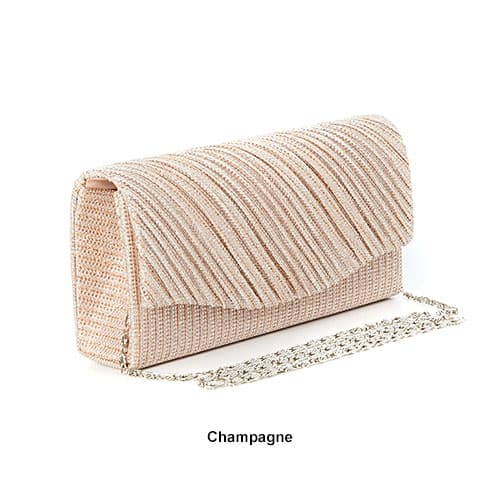 D'Margeaux Diagonal Shimmer Evening Bag
