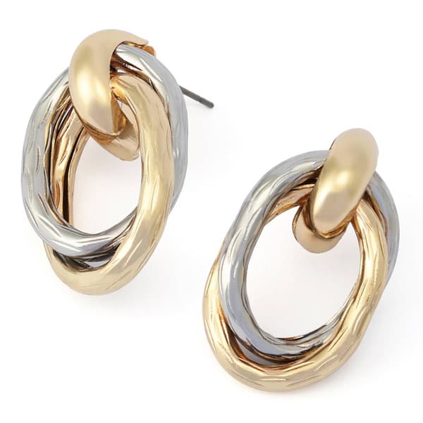 Steve Madden Vintage Ring Doorknocker Earrings
