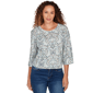 Womens Skyes the Limit Fresh Start Elbow Sleeve Crew Neck Top W - image 1
