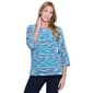 Petite Multiples 3/4 Sleeve Textured Space Dye Sweater - image 1