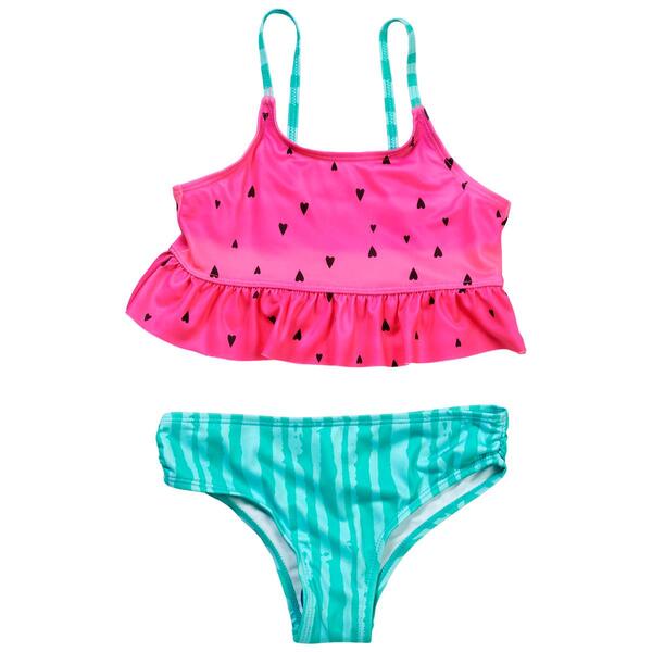Girls &#40;7-16&#41; Pink Platinum 2pc. Watermelon Swim Set - image 