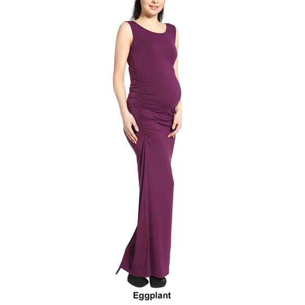 Womens Glow & Grow&#174; Sleeveless Solid Maternity Maxi Dress