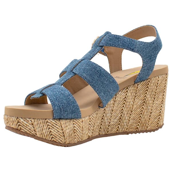 Womens Volatile Cremini Strappy Wedge Sandals