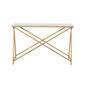 9th & Pike(R) White Metal Contemporary Console Table - image 1