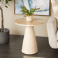 9th & Pike® Traditional Cream Teak Wood Accent Table - image 2
