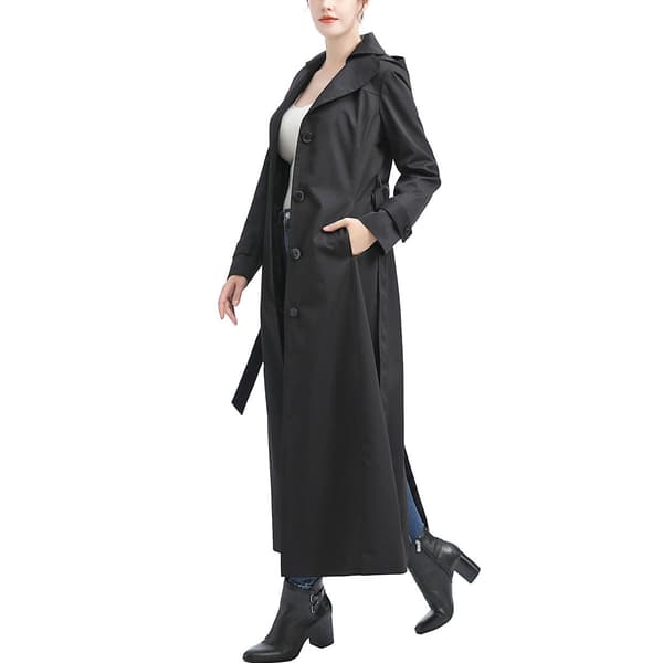 Womens BGSD Waterproof Hooded Long Trench Coat