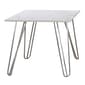 Coaster Hairpin Leg Square End Table - White and Chrome - image 1