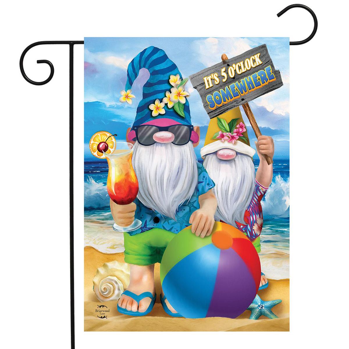 Briarwood Lane Summer Gnomes Humor Garden Flag