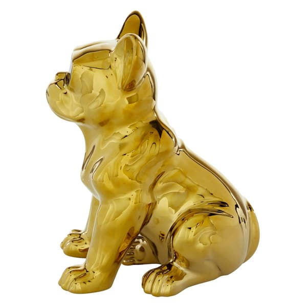 9th & Pike® Gold Ceramic Glam Dog Sculpture