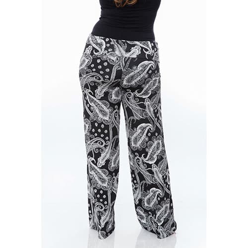 Plus Size White Mark Palazzo Print Pants