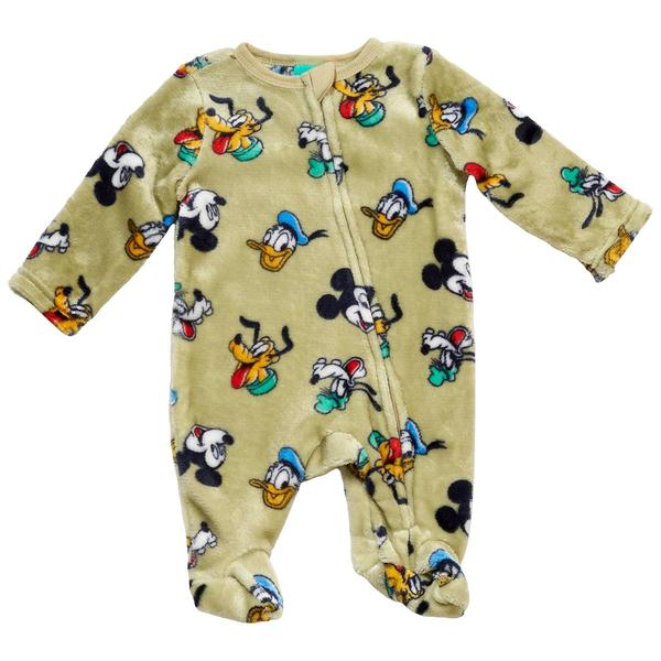 Baby Boy (NB-9M) Disney Mickey & Friends Plush Coveralls - image 