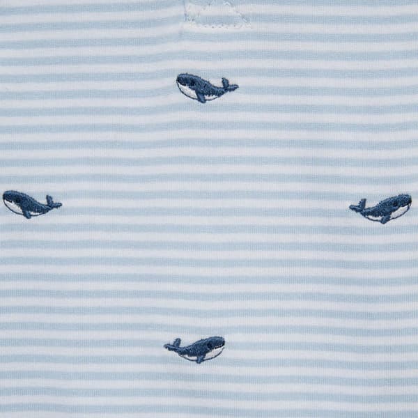 Baby Boy (3-12M) Little Me® Whale Print Romper W/ Hat